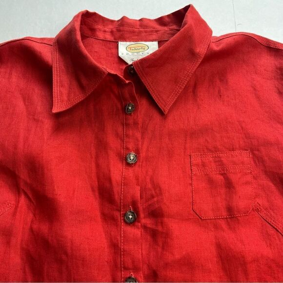 Talbots Petites Women's Irish Linen Skirt Set Size 10 Burnt Orange - Picture 8 of 15